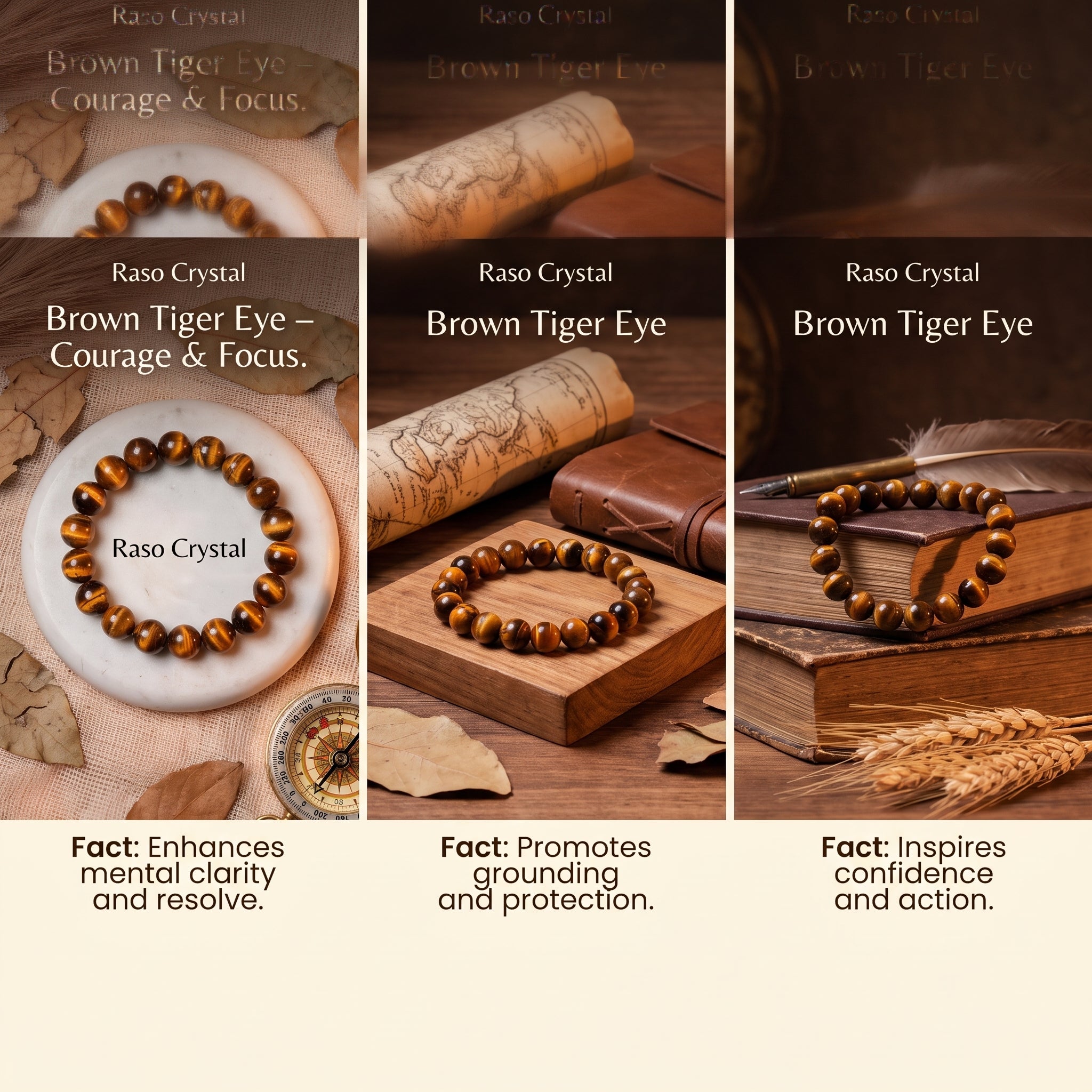 Brown Tiger Eye Bracelet for Men – Courage & Focus