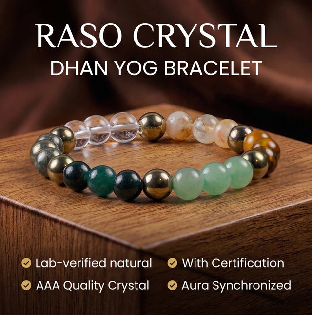 Dhan Yog Bracelet - Citrine, Pyrite & Aventurine (8mm) | Wealth Magnet