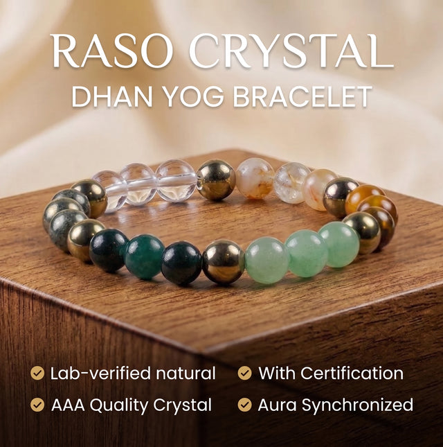 Dhan Yog Bracelet - Citrine, Pyrite & Aventurine (8mm) | Wealth Magnet