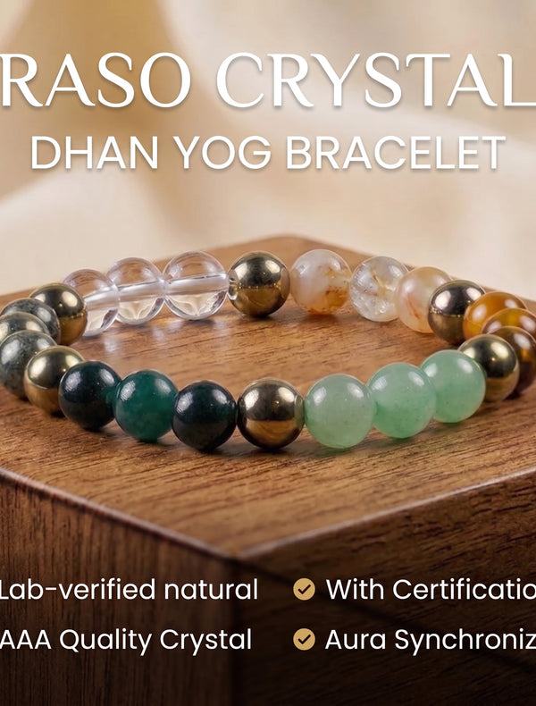 Dhan Yog Bracelet - Citrine, Pyrite & Aventurine (8mm) | Wealth Magnet