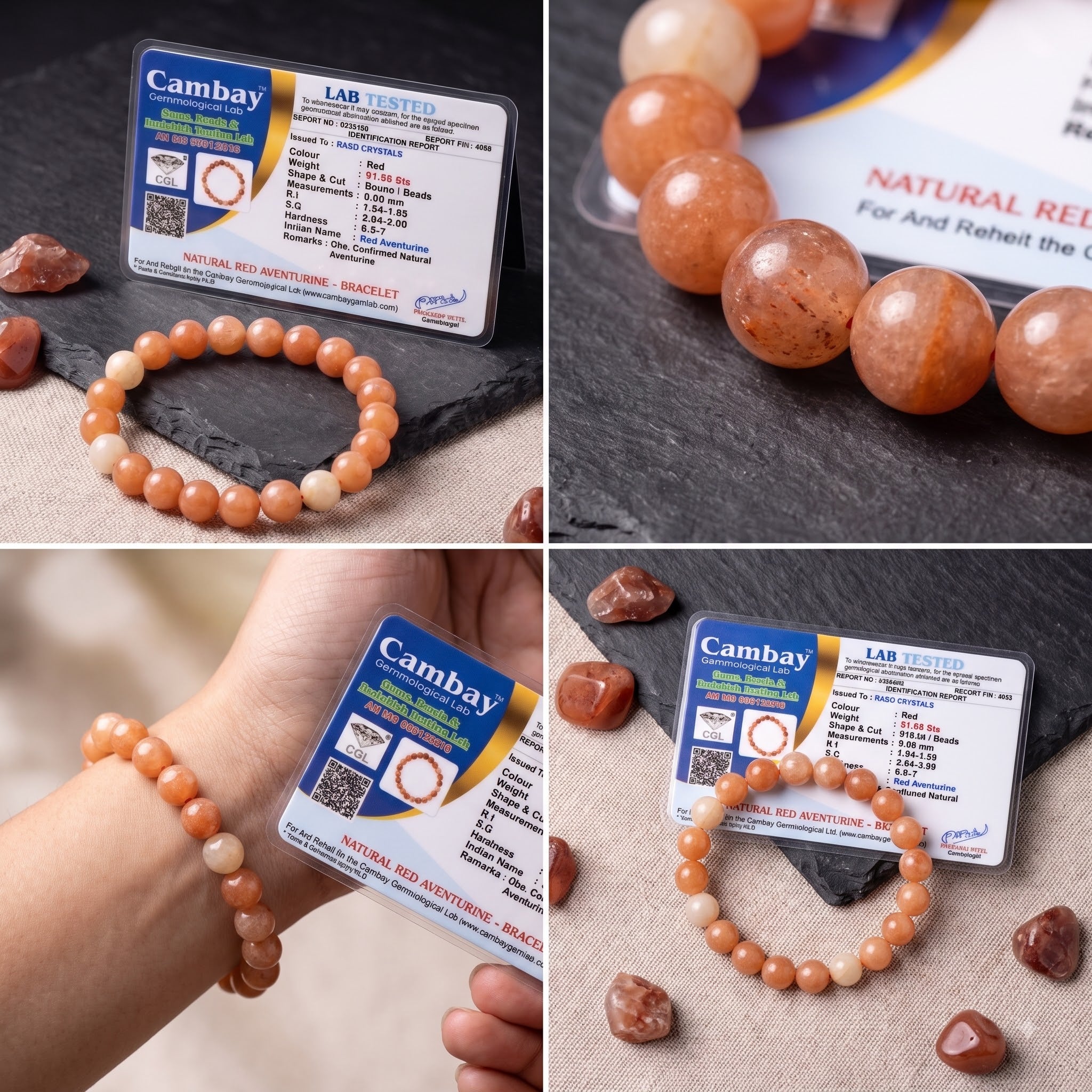 Red Aventurine Bracelet – 8mm Natural Crystal Beads for Motivation, Confidence & Vitality – Root & Sacral Chakra – Aries & Leo Zodiac – Unisex Stone Jewelry for Action & Empowerment | Raso Crystals