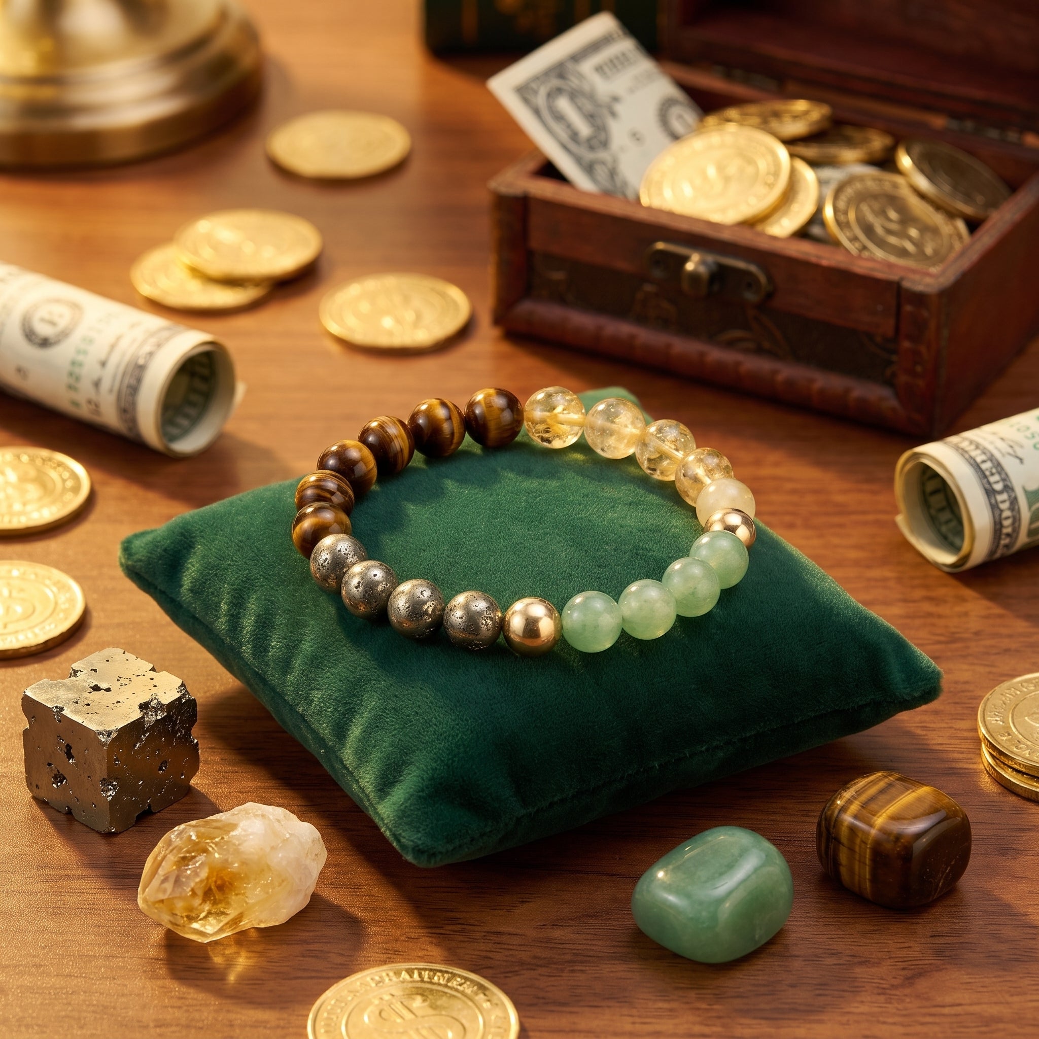 Authentic Money Magnet Bracelet | Wealth & Success Crystals | Raso Crystal