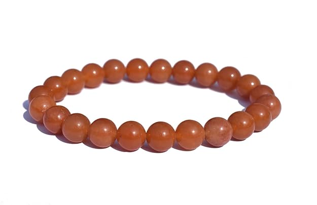 Red Aventurine Bracelet – 8mm Natural Crystal Beads for Motivation, Confidence & Vitality – Root & Sacral Chakra – Aries & Leo Zodiac – Unisex Stone Jewelry for Action & Empowerment | Raso Crystals