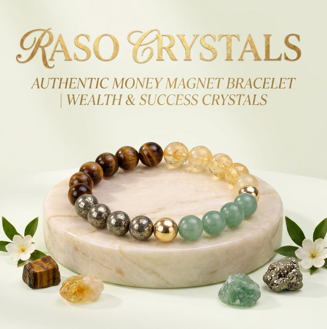 Authentic Money Magnet Bracelet | Wealth & Success Crystals | Raso CrystalSuccess & Good LuckRaso Crystal