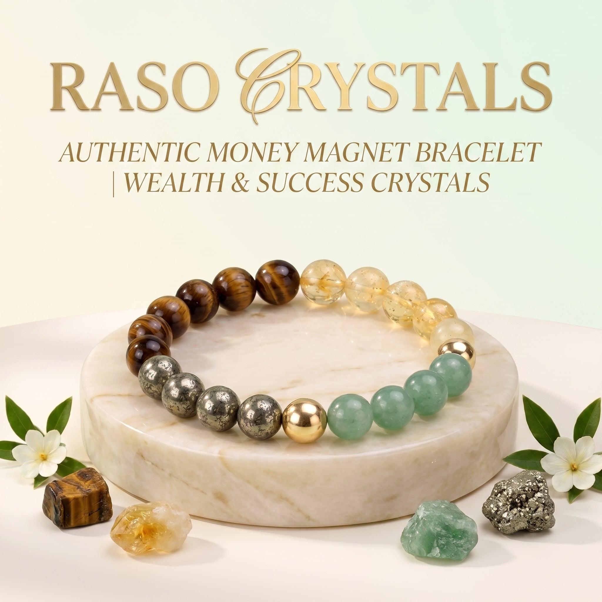 Authentic Money Magnet Bracelet | Wealth & Success Crystals | Raso CrystalSuccess & Good LuckRaso Crystal