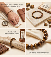 Protection & Evil Eye BraceletsBrown Tiger Eye Bracelet for Men – Courage & FocusRaso Crystal