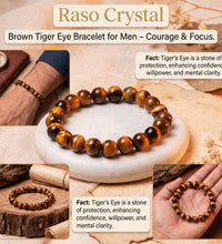 Protection & Evil Eye BraceletsBrown Tiger Eye Bracelet for Men – Courage & FocusRaso Crystal