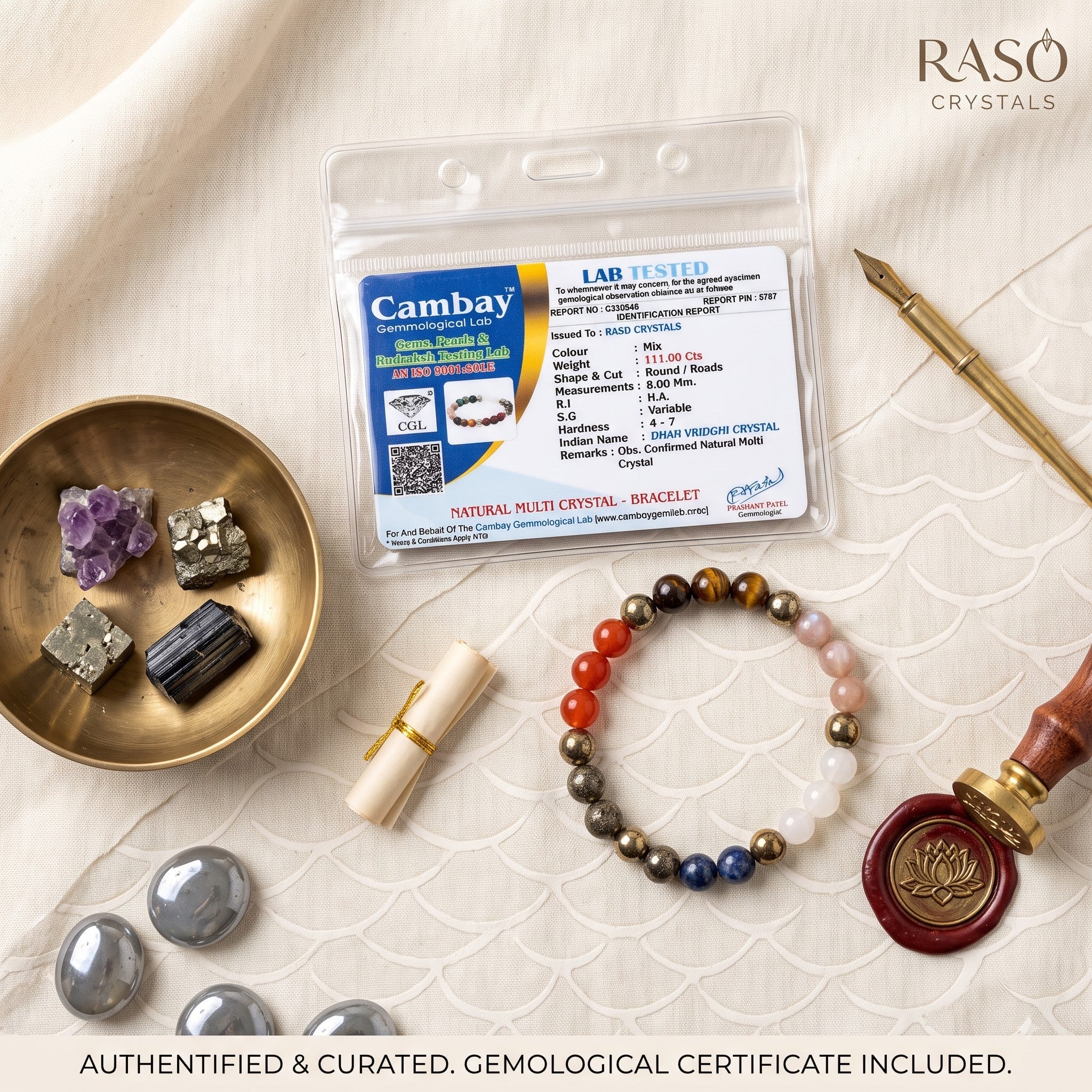 Raso CrystalWealth & SuccessDhan Vriddhi Bracelet – Siddh Energized Edition