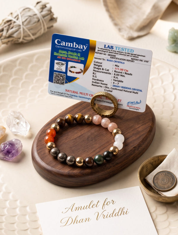 Raso CrystalWealth & SuccessDhan Vriddhi Bracelet – Siddh Energized Edition
