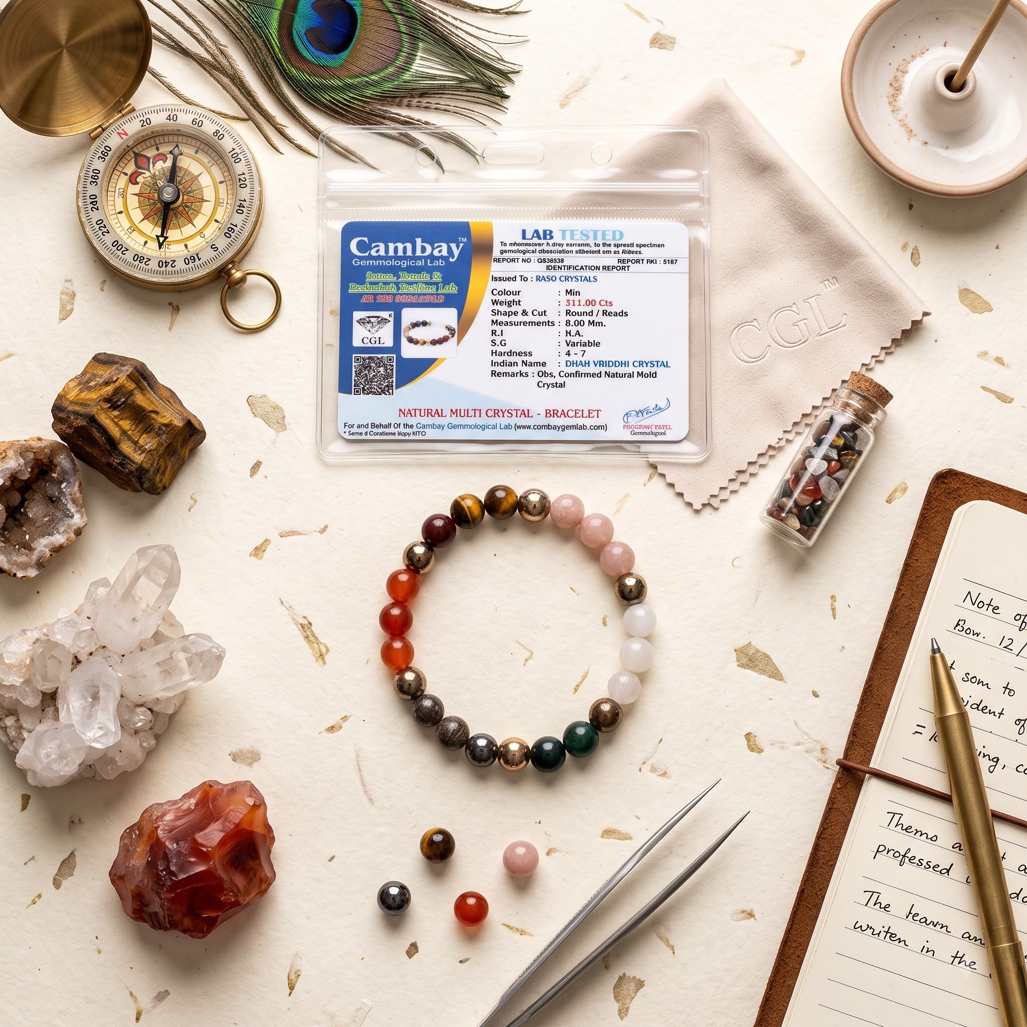 Raso CrystalWealth & SuccessDhan Vriddhi Bracelet – Siddh Energized Edition