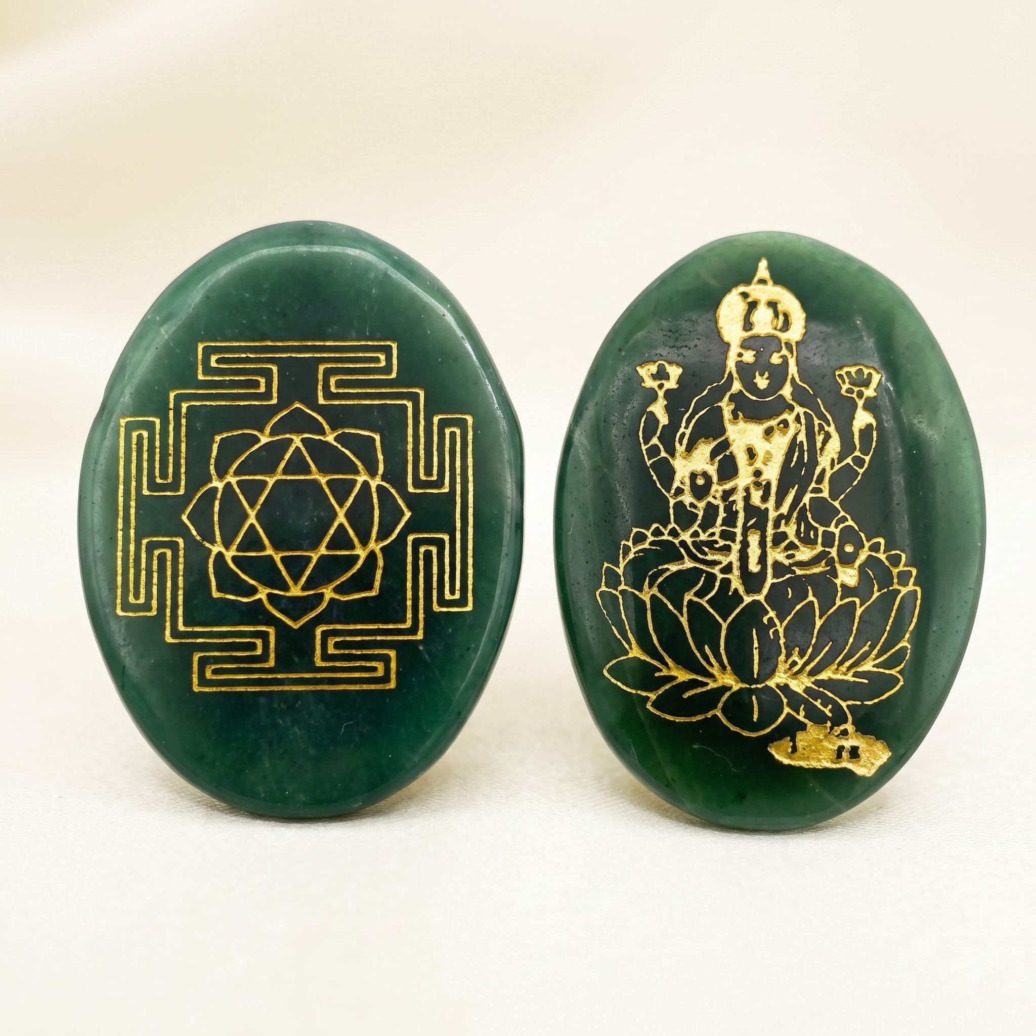 Jade Laxmiji Zibu Coin Wealth Switch Coin – Money Stone for Prosperity & Abundance | Raso Crystal
