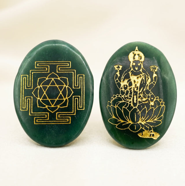 Jade Laxmiji Zibu Coin Wealth Switch Coin – Money Stone for Prosperity & Abundance | Raso Crystal
