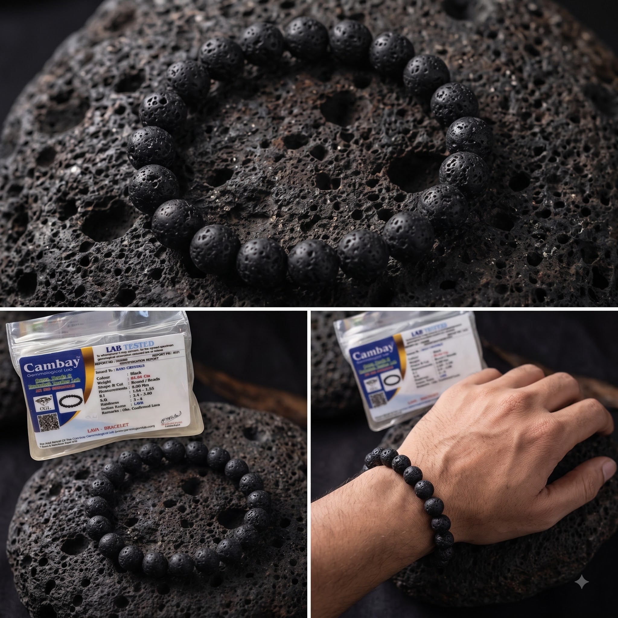 Lava Stone Bracelet  – Balance, Healing & Energy