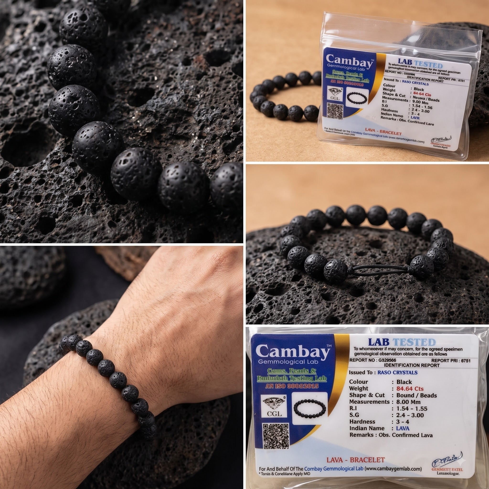 Lava Stone Bracelet  – Balance, Healing & Energy