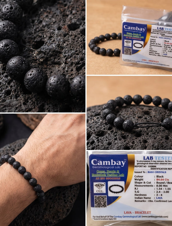 Lava Stone Bracelet  – Balance, Healing & Energy