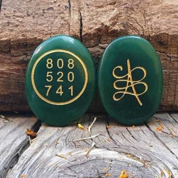 Natural Aventurine Zibu Symbol Coin – Mantrit & Certified | Wealth, Luck & Positive Energy | Raso Crystal