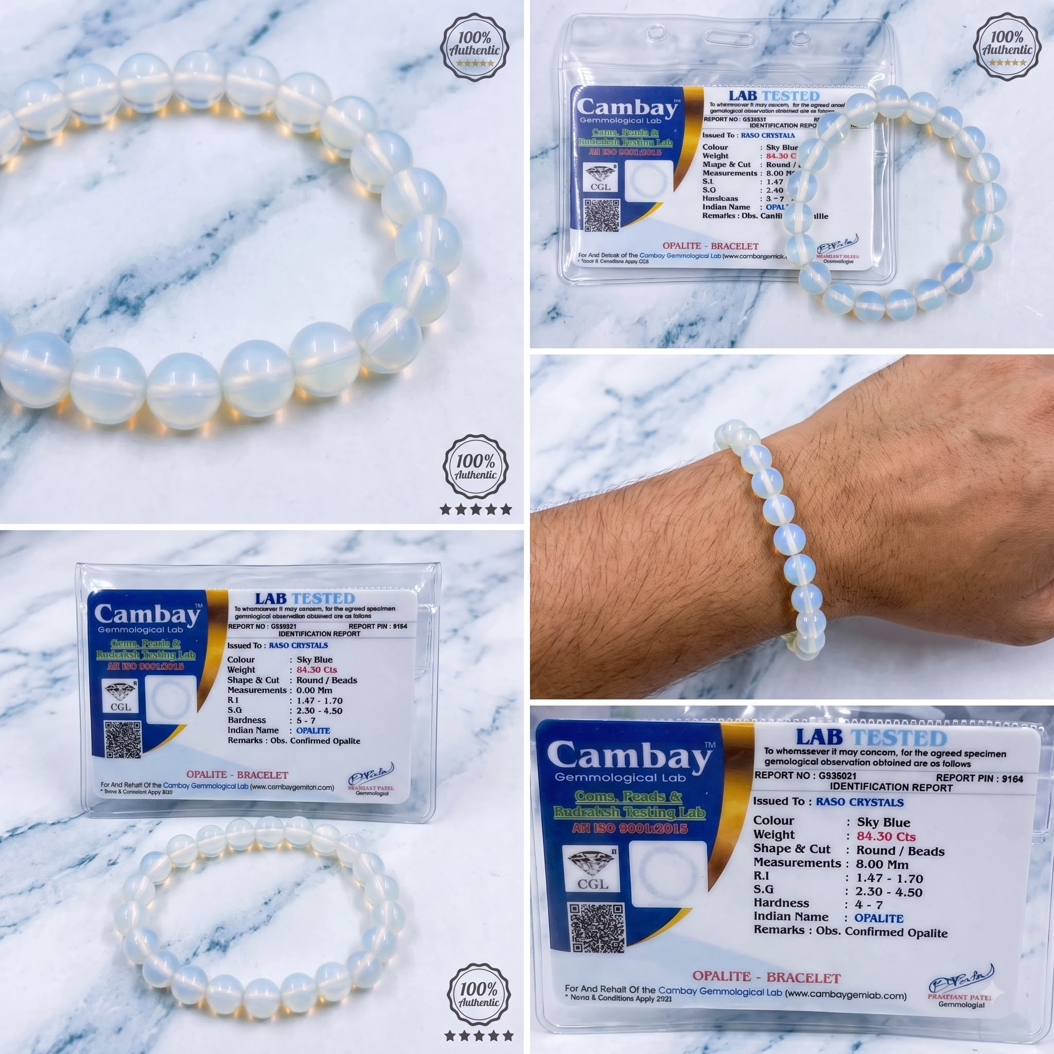 Opalite Bracelet – Positive Energy & Balance | Raso Crystals