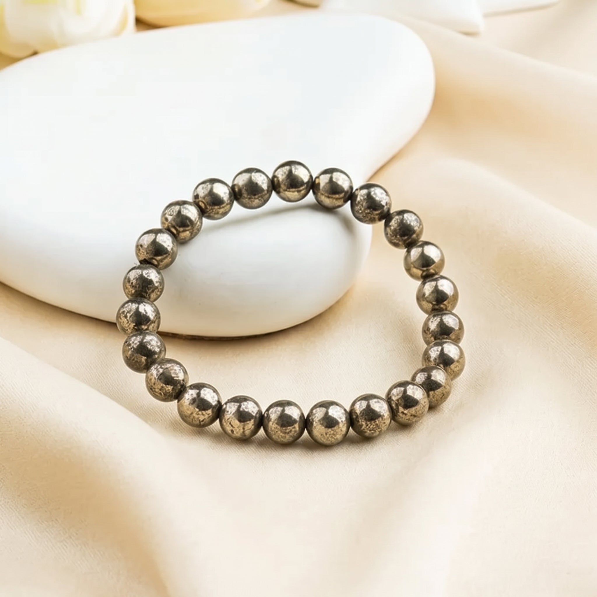 Pyrite Bracelet 8mm – Wealth & Success