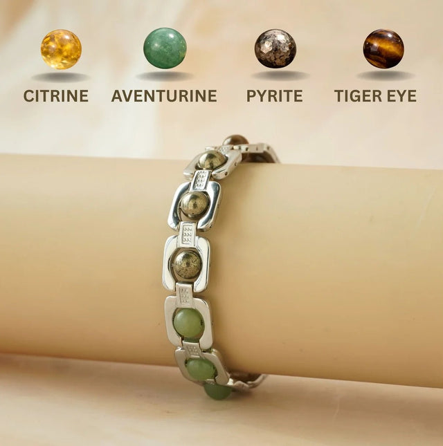 Silver Plated Essential Money Magnet Bracelet – Wealth, Prosperity & Abundance | Raso Crystal