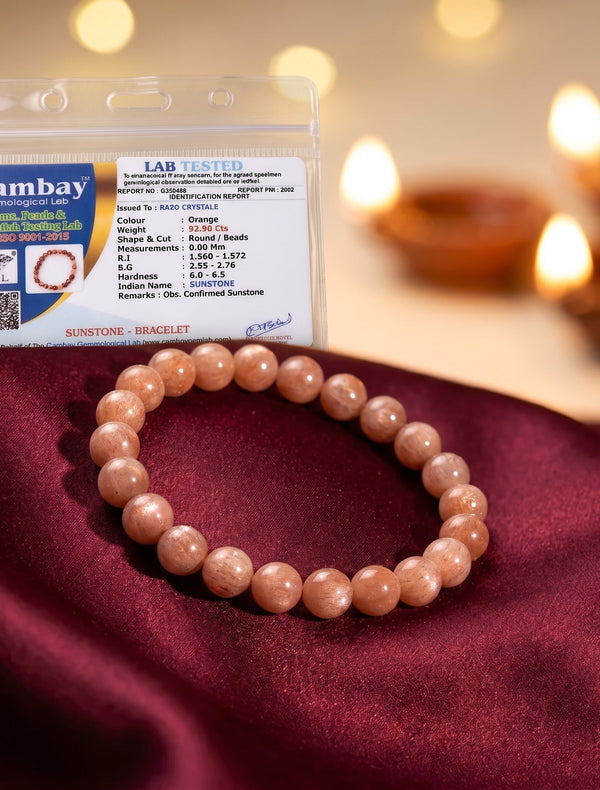Sunstone Bracelet – Confidence & Success | Raso Crystals